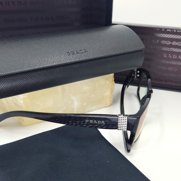 PRADA Tortoise Shell Eyeglasses with Box, Case, and Cleaning Cloth - Picture 5 of 7